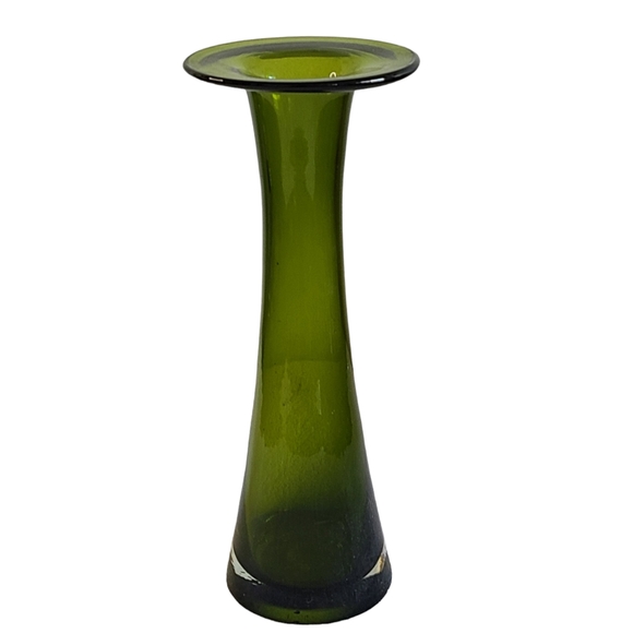 Vintage Accents Mid Century Green Glass Vase Poshmark